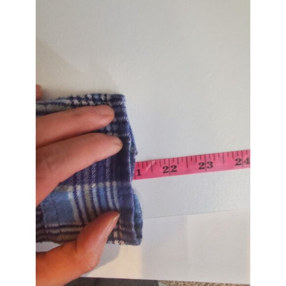 Men's Vtg Y2K Grunge Premier Blue Flannel Shacket, Sz XL - Picture 10 of 11